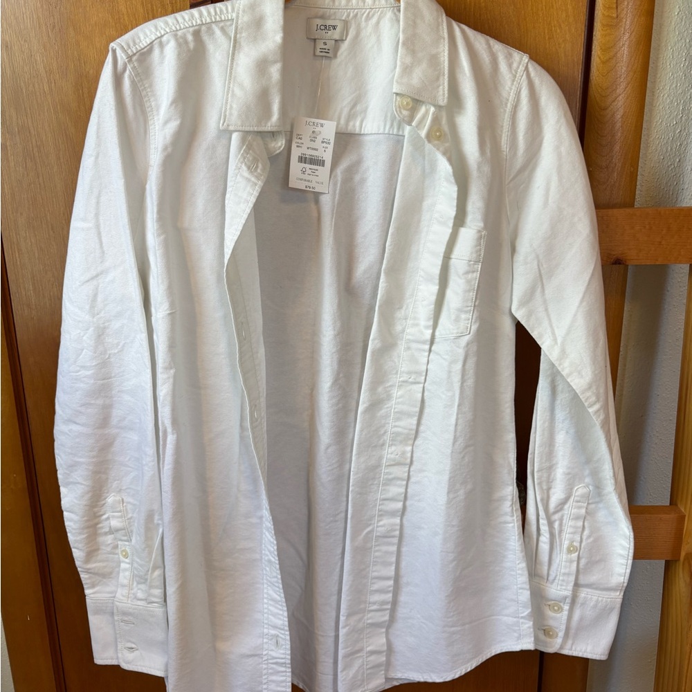 NWT J. Crew Women's White button Down